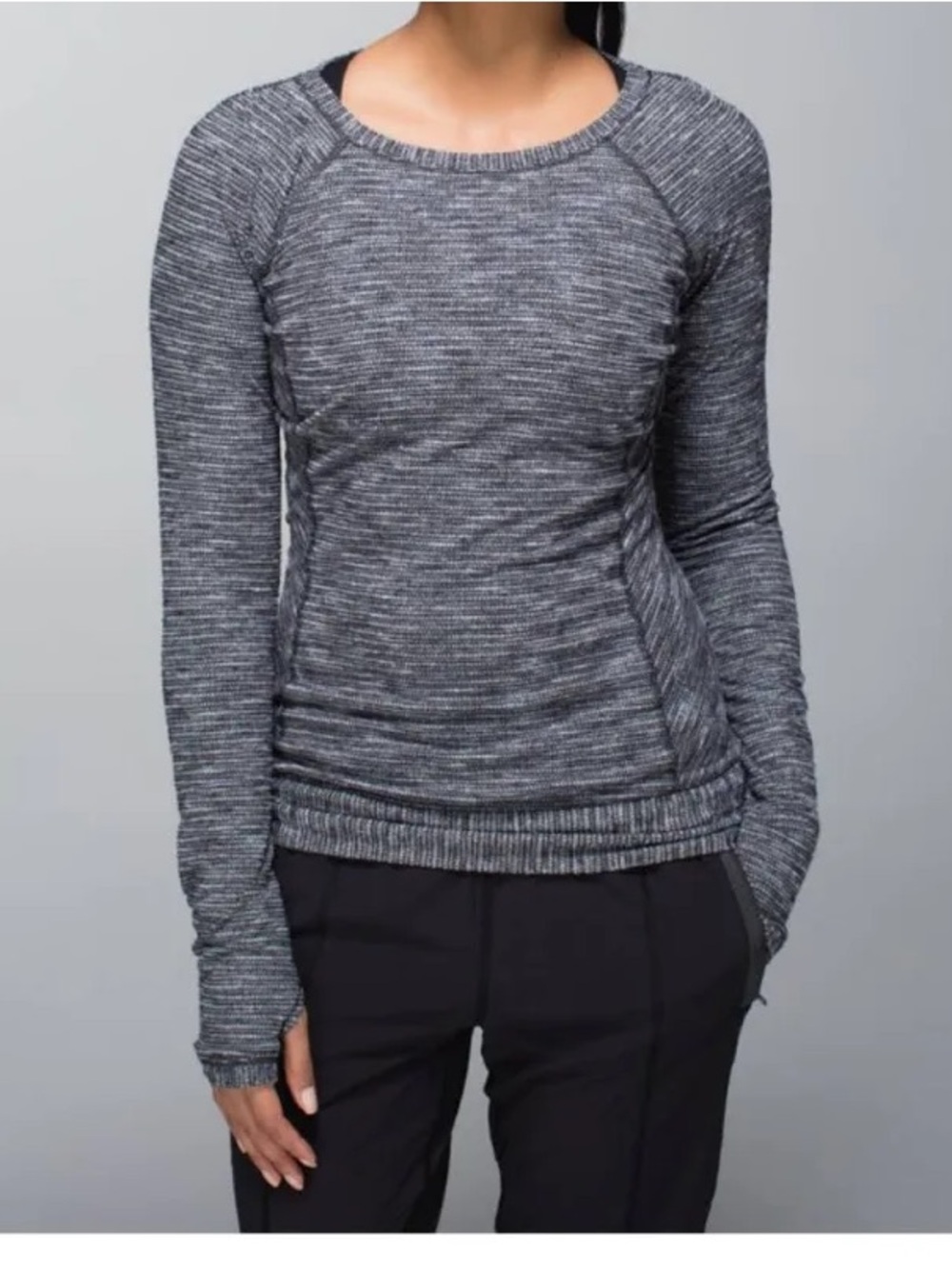 Lululemon Race Your Pace Long Sleeve- Coco Pique Black